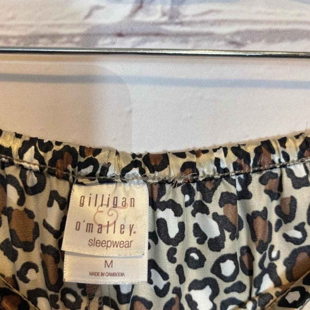 GILLIGAN & O'MALLEY ANIMAL PRINT SILKY PAJAMA PANTS - Picture 6 of 6